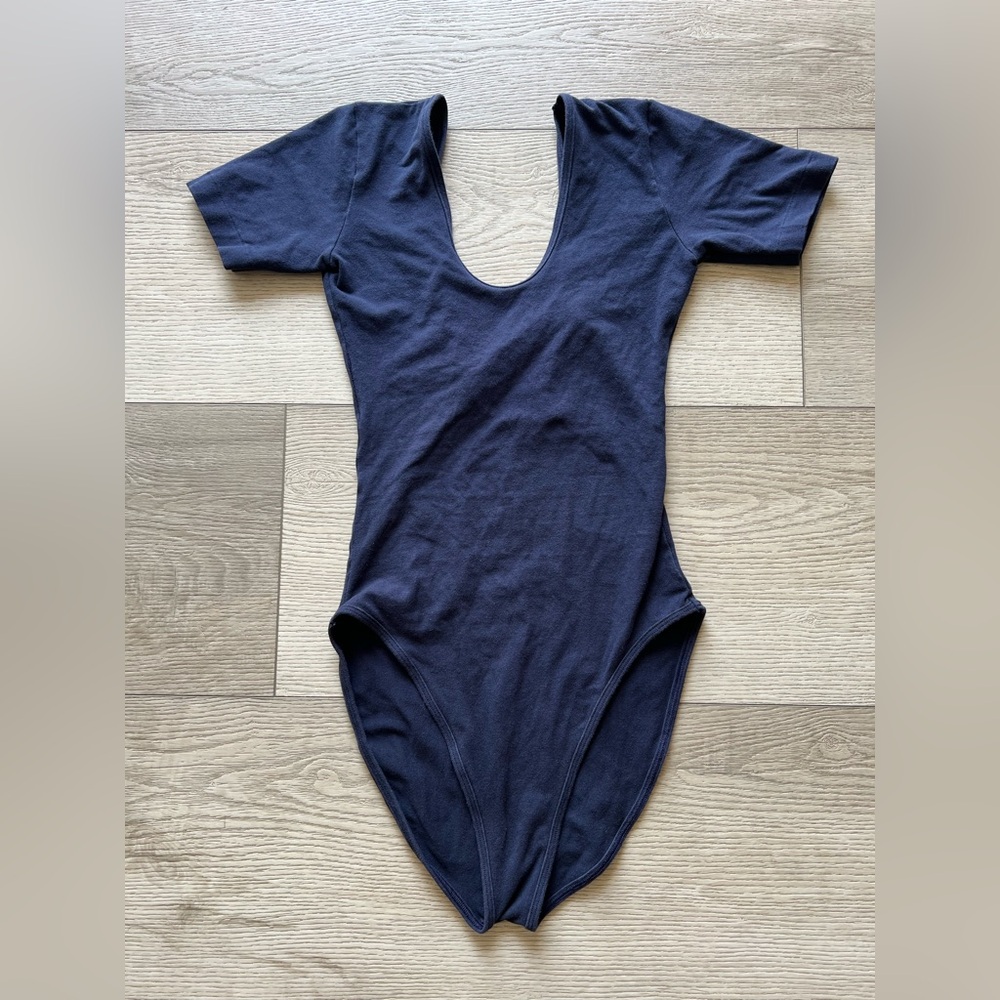 American Apparel Womens Kids Medium Navy Blue Bodysuit